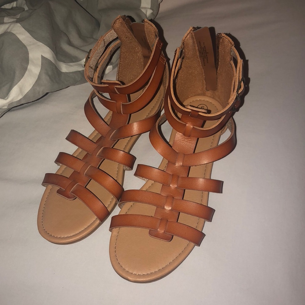 Zip Up Sandals